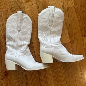 Jeffrey Campbell Dagget Embroidered Leather Western Cowboy Boots | Size 7.5